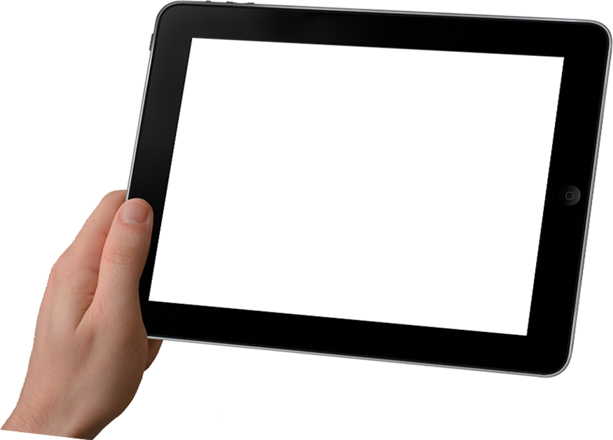 Hand Holding Tablet